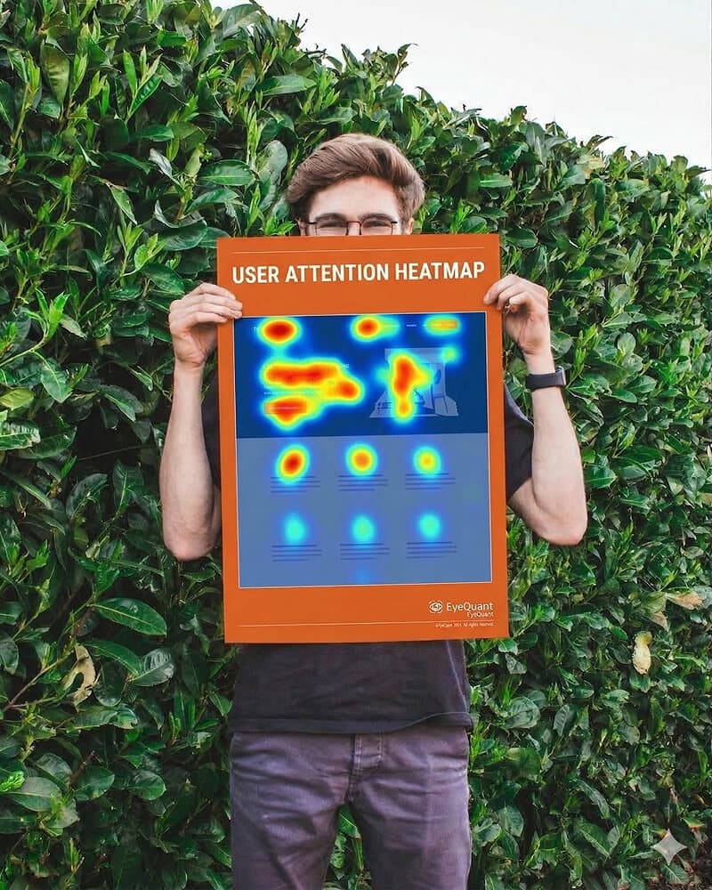 User attention heatmap example